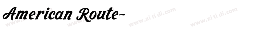American Route字体转换